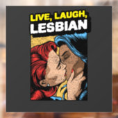 Live Liebe Lesbian Fensteraufkleber (Blatt 2)
