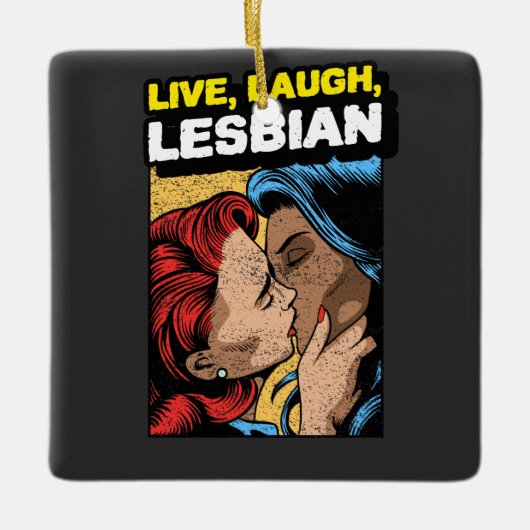 Live Liebe Lesbian Keramikornament (Vorderseite)