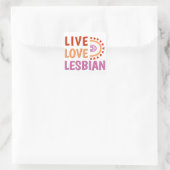 Live Liebe Lesbischer Boho Regenbogen feiert Diver Quadratischer Aufkleber (Tasche)
