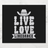 Live Liebe Linedance Schaumweinetikett (Einzelnes Label)