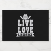 Live Liebe Linedance Schaumweinetikett (Einzelnes Label)