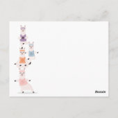 Live-Liebe Llamaste | Fun Yoga Llama Charaktere Postkarte (Rückseite)