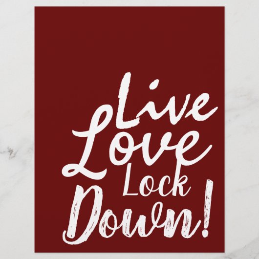 Live Liebe Lock Down! Poster Flyer (Vorne)