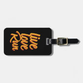 Live-Liebe Marathon Runner Workout-Übung Gepäckanhänger (Vorderseite horizontal)