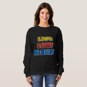 live Liebe meditat T - Shirt Hoodie (Vorne ganz)