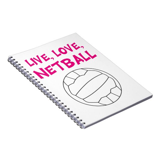 Live-Liebe Netball Notizblock (Rechte Seite)