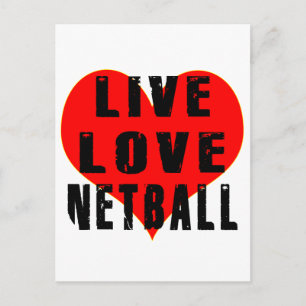 Live Liebe Netball Postkarte