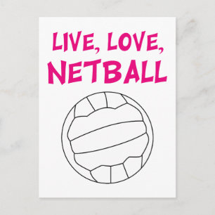 Live-Liebe Netball Postkarte