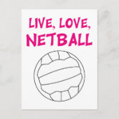 Live-Liebe Netball Postkarte (Vorderseite)