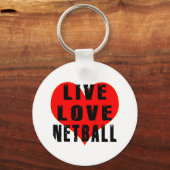 Live-Liebe Netball Schlüsselanhänger (Vorderseite)