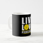 Live Liebe Pickleball Funny Pickball Lover Geschen Kaffeetasse (Vorderseite Links)