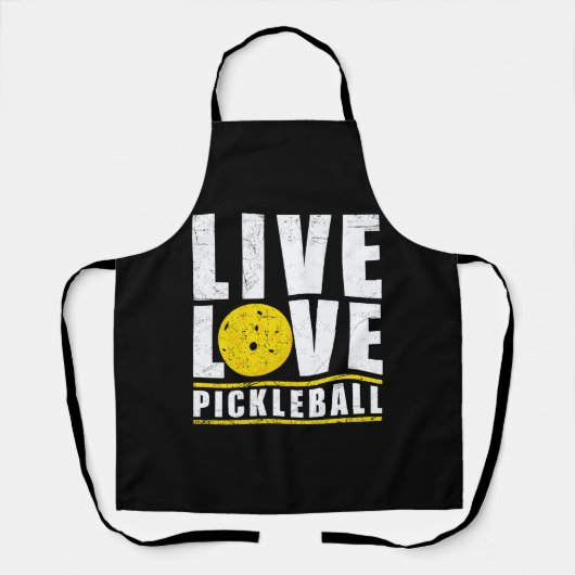 Live Liebe Pickleball Funny Pickball Lover Geschen Schürze (Vorderseite)