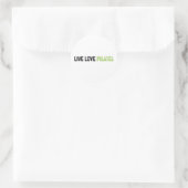 Live Liebe Pilates! Originelles Design! Runder Aufkleber (Tasche)