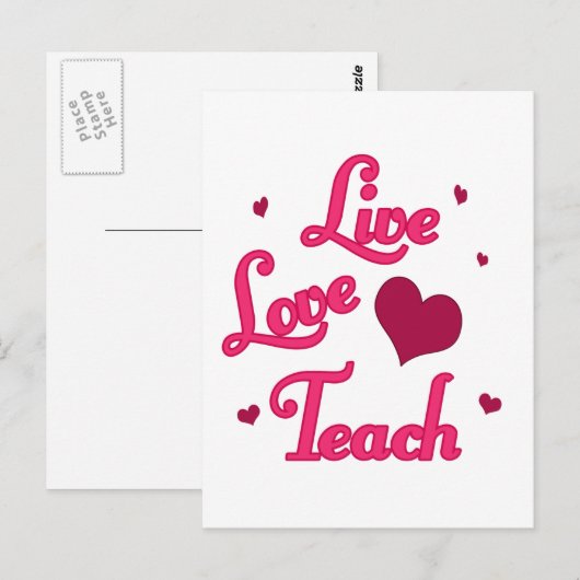 Live-Liebe Postkarte (Vorne/Hinten)