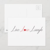 Live-Liebe Postkarte (Vorne/Hinten)