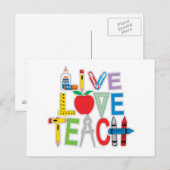 Live-Liebe Postkarte (Vorne/Hinten)