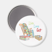 Live.Liebe.Quilt Magnet (Vorderseite/Rückseite)