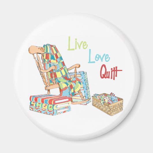 Live.Liebe.Quilt Magnet (Vorne)