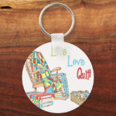 Live.Liebe.Quilt Schlüsselanhänger (Vorderseite)