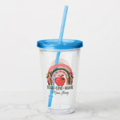 Live-Liebe Rainbow-Lehrer Wertschätzung Acryltrinkbecher (Rückseite)