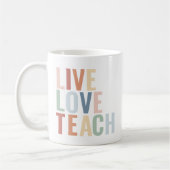 Live-Liebe Rainbow-Lehrer Wertschätzung Kaffeetasse (Links)