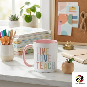 Live-Liebe Rainbow-Lehrer Wertschätzung Tasse