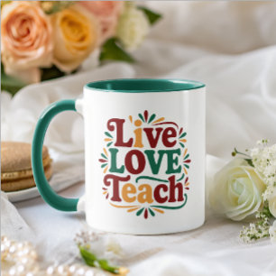 Live-Liebe Rainbow-Lehrer Wertschätzung Tasse