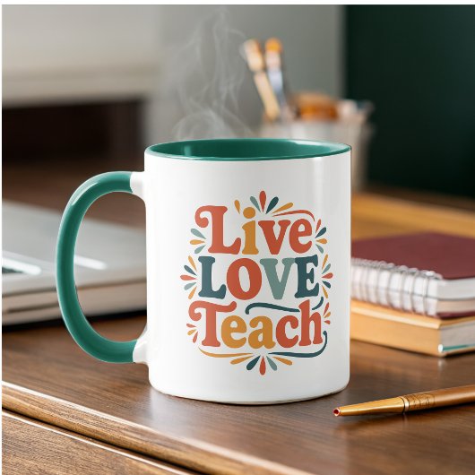 Live-Liebe Rainbow-Lehrer Wertschätzung Tasse