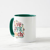 Live-Liebe Rainbow-Lehrer Wertschätzung Tasse (Vorderseite Links)