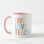 Live-Liebe Rainbow-Lehrer Wertschätzung Tasse (Links)