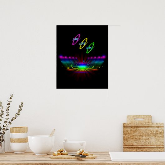 Live-Liebe-Rave Poster (Küche)