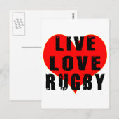 Live Liebe Rugby Postkarte (Vorne/Hinten)