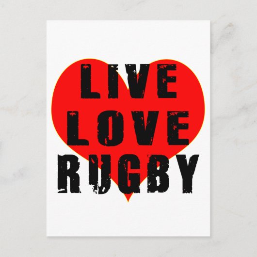 Live Liebe Rugby Postkarte (Vorderseite)