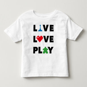 Live, Liebe, Schwarz-Text-Kleinkind-Shirt Kleinkind T-shirt