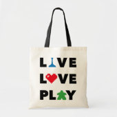 Live, Liebe, Schwarzen Text Grundlegende Tasche wi (Vorne)