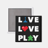 Live, Liebe, Schwarzes Magnet spielen (Vorderseite/Rückseite)