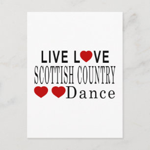 LIVE LIEBE SCOTTISH LAND TANZEN TANZEN POSTKARTE