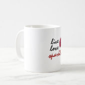 Live-Liebe Sparkle Kaffeetasse (Vorderseite Links)