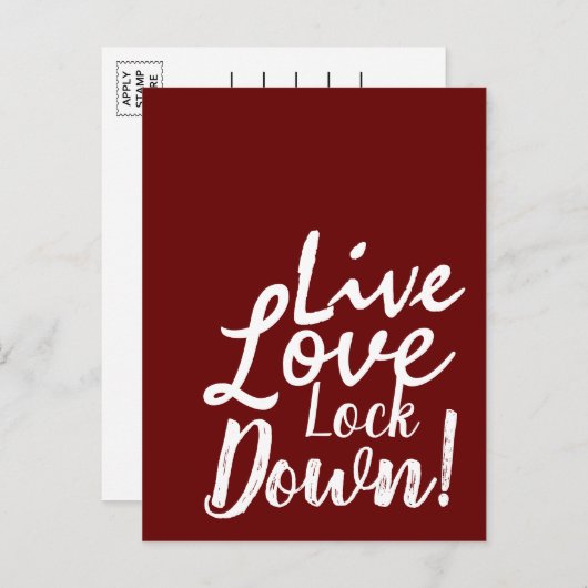 Live Liebe sperren! Postkarte (Vorne/Hinten)