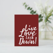 Live Liebe sperren! Postkarte (Stehend Vorderseite)