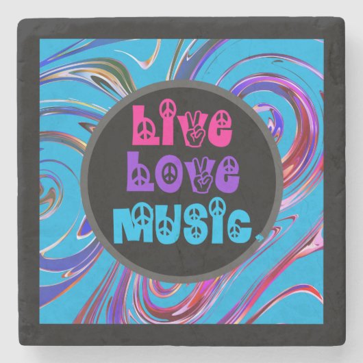 Live-Liebe Steinuntersetzer (Vorderseite)