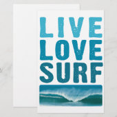 live_Liebe_surf Briefpapier (Vorne/Hinten)