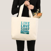 live_Liebe_surf Jumbo Stoffbeutel (Vorderseite (Produkt))