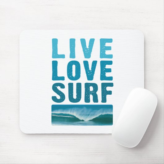 live_Liebe_surf Mousepad (Mit Mouse)
