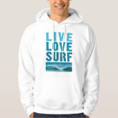 Live, Liebe, Surf Sweatshirt (Vorderseite)