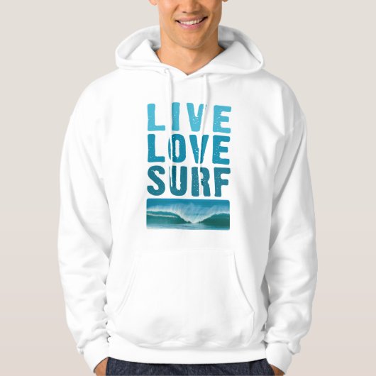 Live, Liebe, Surf Sweatshirt (Vorderseite)