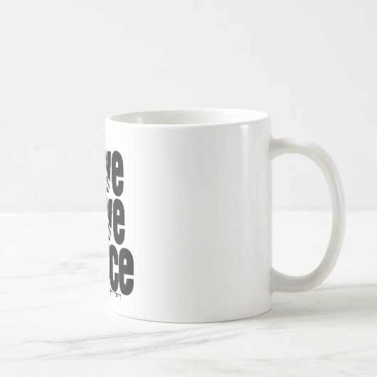 Live, Liebe, Tanz-Ballerina Kaffeetasse (Rechts)