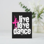 Live, Liebe, Tanz Ballerina Postkarte (Stehend Vorderseite)