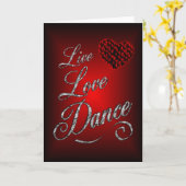 Live, Liebe, Tanzkarte Karte (Gelbe Blume)