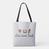 Live-Liebe Teach-Tasche Crossbody Tasche (Rückseite)